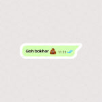 استیکر Goh bokhor طرح پیام واتساپ همراه با ایموجی پی پی