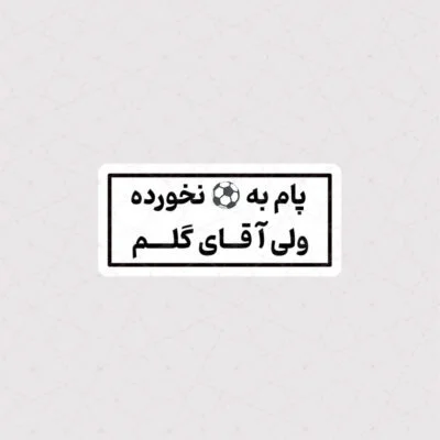 استیکر پام به توپ نخورده ولی آقای گلم