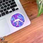 استیکر یوگا طرح دایره ای چاکرا به رنگ بنفش