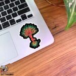 استیکر درخت طرح یوگا