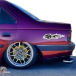 استیکر شوتی عقاب طرح شعله آتش