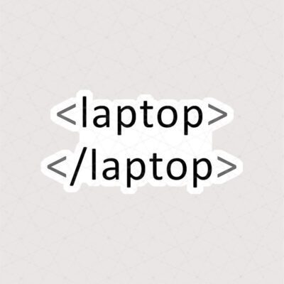 استیکر تگ laptop