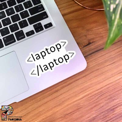 استیکر تگ laptop