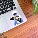 استیکر Esdeath با چشمان بسته از انیمه Akame ga Kill