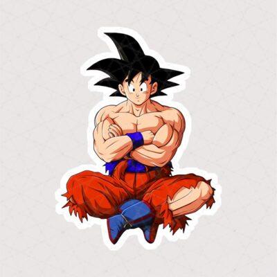 استیکر Goku دست به سینه از انیمه Dragon Ball