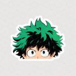 استیکر Deko با موهای سبز از انیمه My Hero Academia