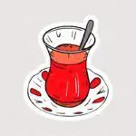 استیکر فنجان چای ایرانی