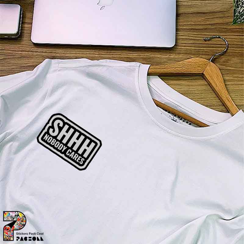 2178 P Sticker Text استیکر متن Shhh Nobody Cares