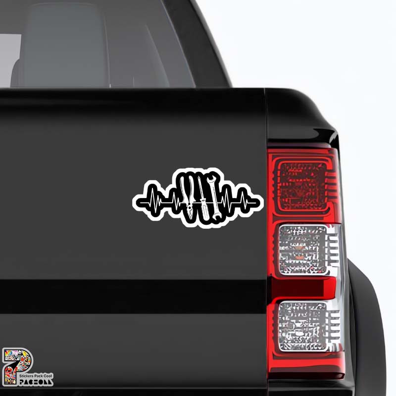 6134 K Sticker Offroad استیکر ضربان قلب طرح ابزار