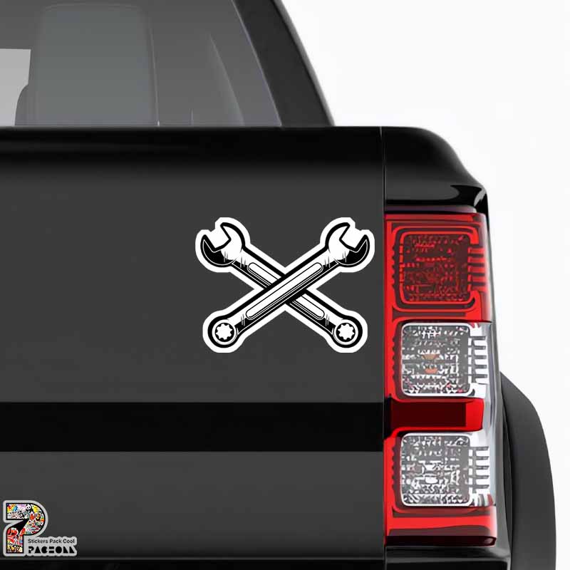 6141 K Sticker Offroad استیکر آچار فرانسه را به صورت ضربدری