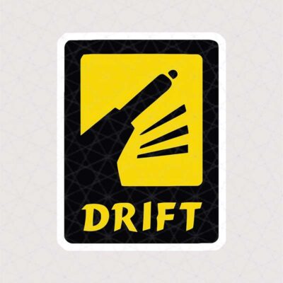 استیکر نماد Drift طرح مستطیل