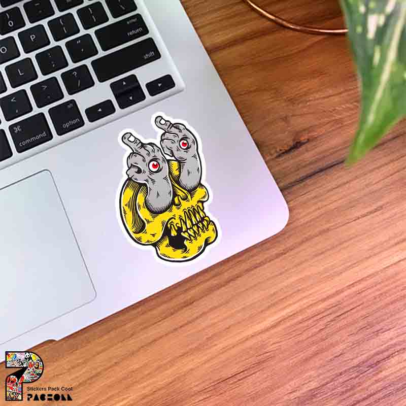 8630 K Sticker Skeleton استیکر دست بیرون زده از چشم اسکلت