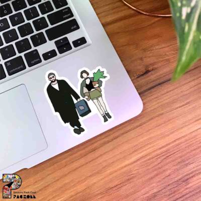 استیکر لئون و ماتیلدا طرح گرافیکی از فیلم لئون حرفه‌ای 