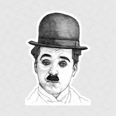 استیکر نقاش چهره چارلی چاپلین