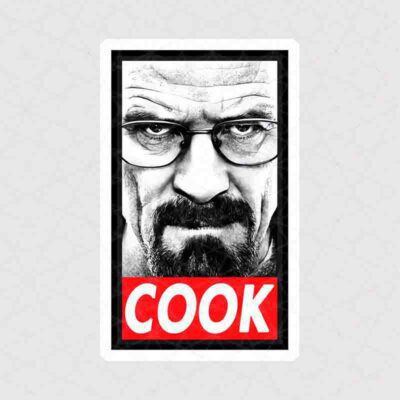 استیکر چهره والتر وایت طرح Cook
