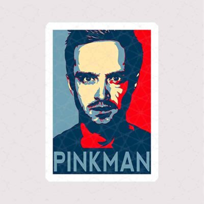 استیکر کارت قرمز و ابی Pinkman