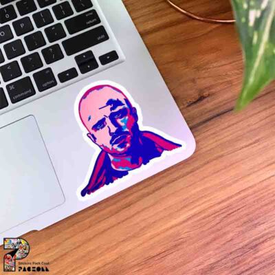 استیکر چهره Jesse Pinkman طرح بنفش