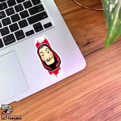 استیکر ماسک Money Heist با پس زمینه قرمز
