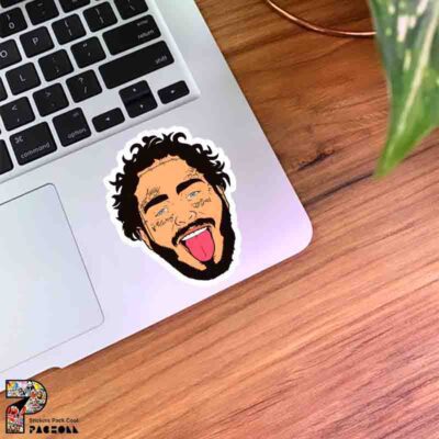 استیکر چهره Post Malone با دهان باز