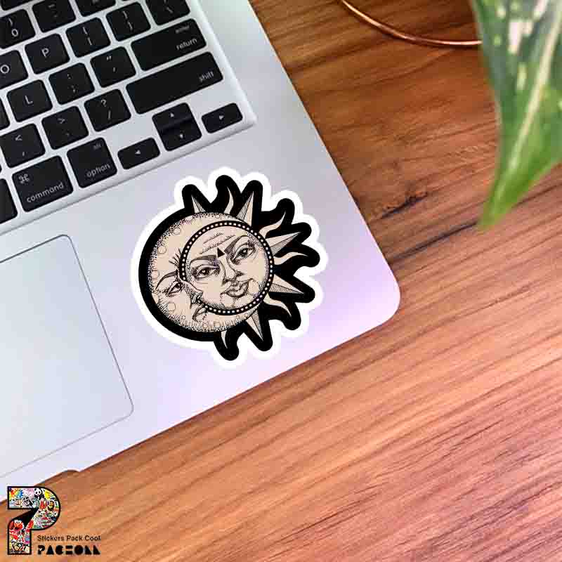 15061 K Sticker Sun and Moon استیکر ماه و خورشید کلاسیک