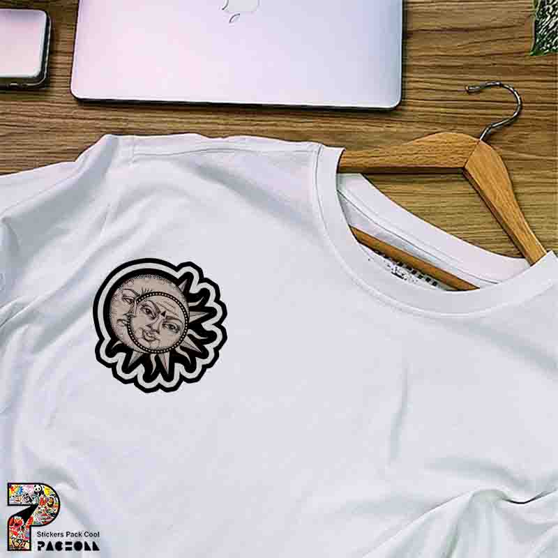 15061 P Sticker Sun and Moon استیکر ماه و خورشید کلاسیک