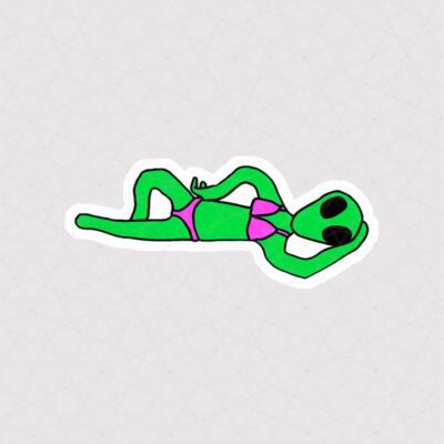 استیکر Alien با لباس زیر صورتی