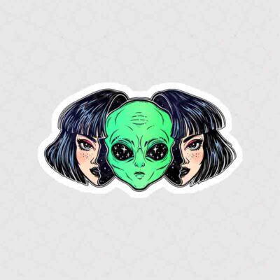 استیکر دختر فضایی طرح Alien