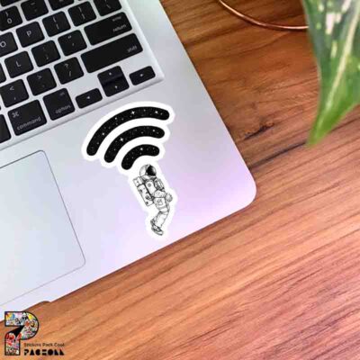 استیکر فضانورد طرح Wi-Fi