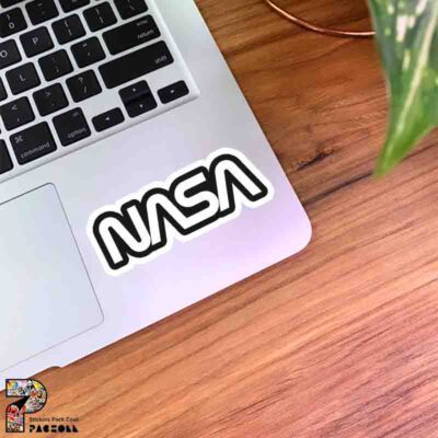 استیکر لوگو متن Nasa با فونت جذاب