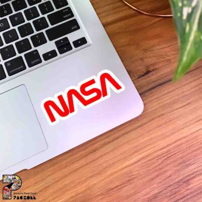 استیکر متن Nasa به رنگ قرمز