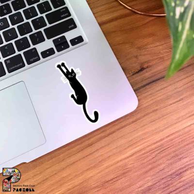 استیکر گربه سیاه آویزون طرح کارتونی