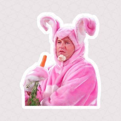 استیکر Chandler با لباس خرگوش صورتی
