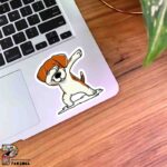 استیکر سگ بیگل در حال رقصیدن