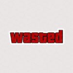 استیکر متن Wasted از بازی Gta