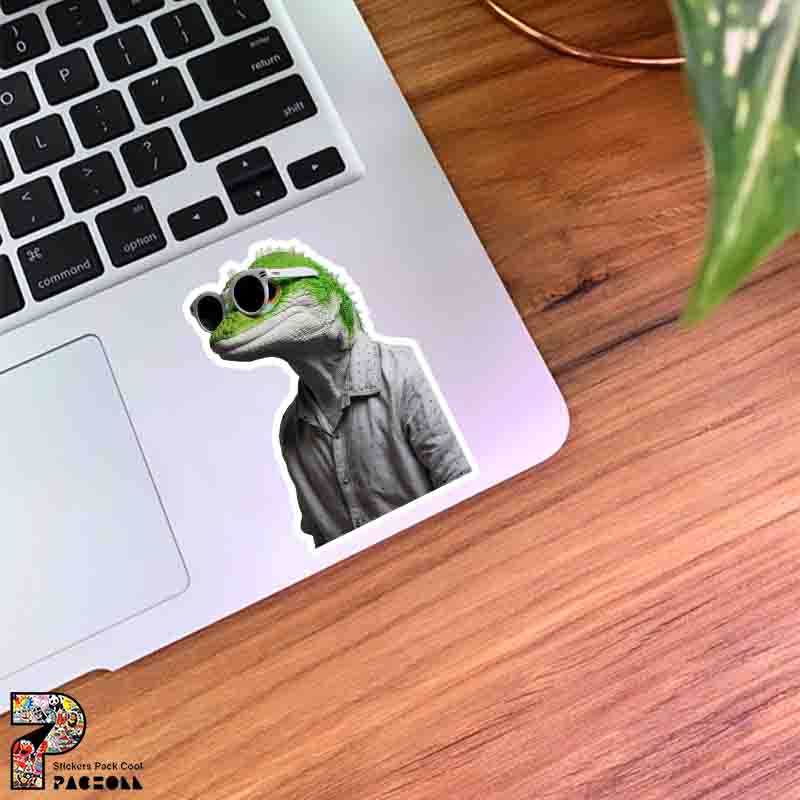 9298 K Sticker Chameleons استیکر مارمولک شیک و عینکی