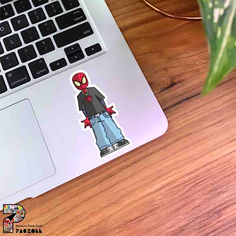 5293 K Sticker Spider Man استیکر اسپایدرمن با لباس خیابانی