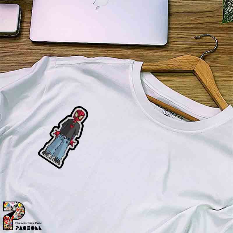 5293 P Sticker Spider Man استیکر اسپایدرمن با لباس خیابانی