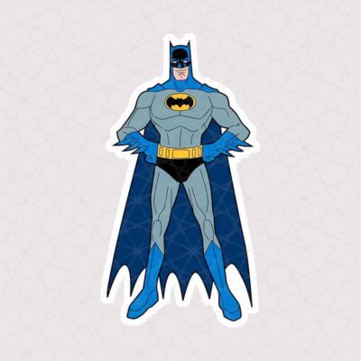 استیکر BatMan با با شنل آبی