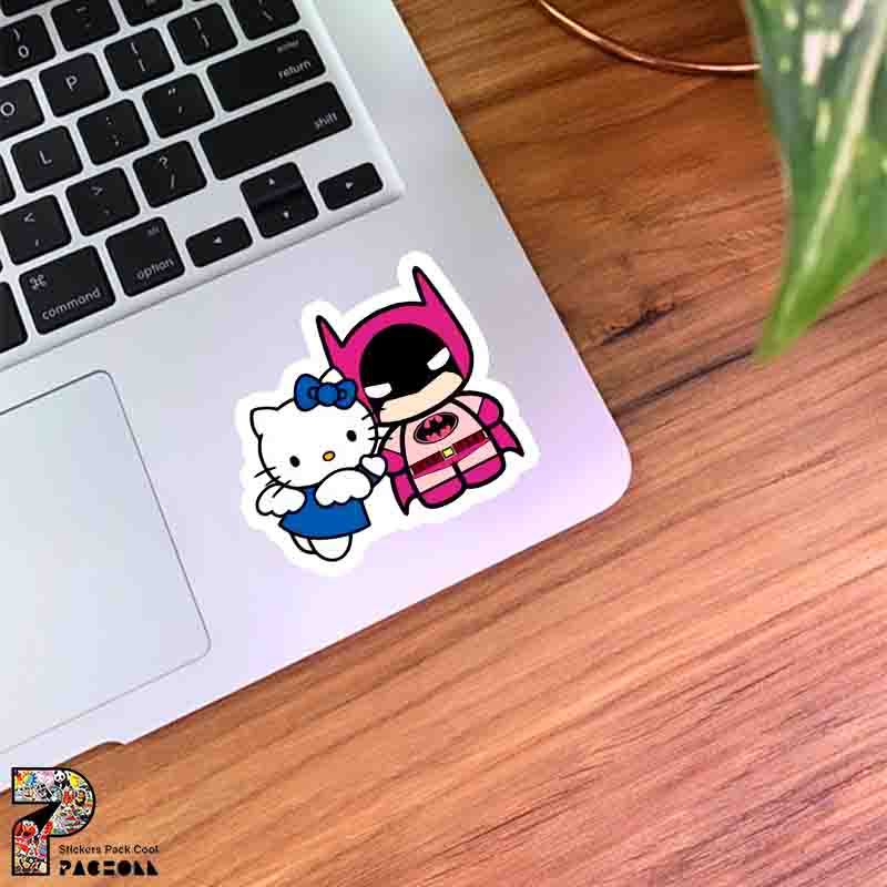 5302 K Sticker Batman استیکر بتمن صورتی و هلوکیتی