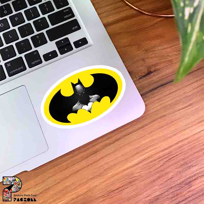 5339 K Sticker Batman استیکر لوگو بتمن طرح زرد