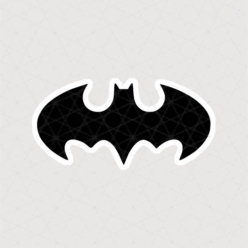 5347 Asli Sticker Batman استیکر لوگو بتمن طرح خفاش سیاه