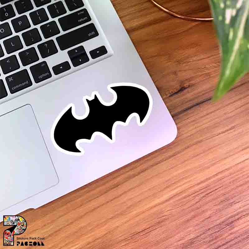 5347 K Sticker Batman استیکر لوگو بتمن طرح خفاش سیاه