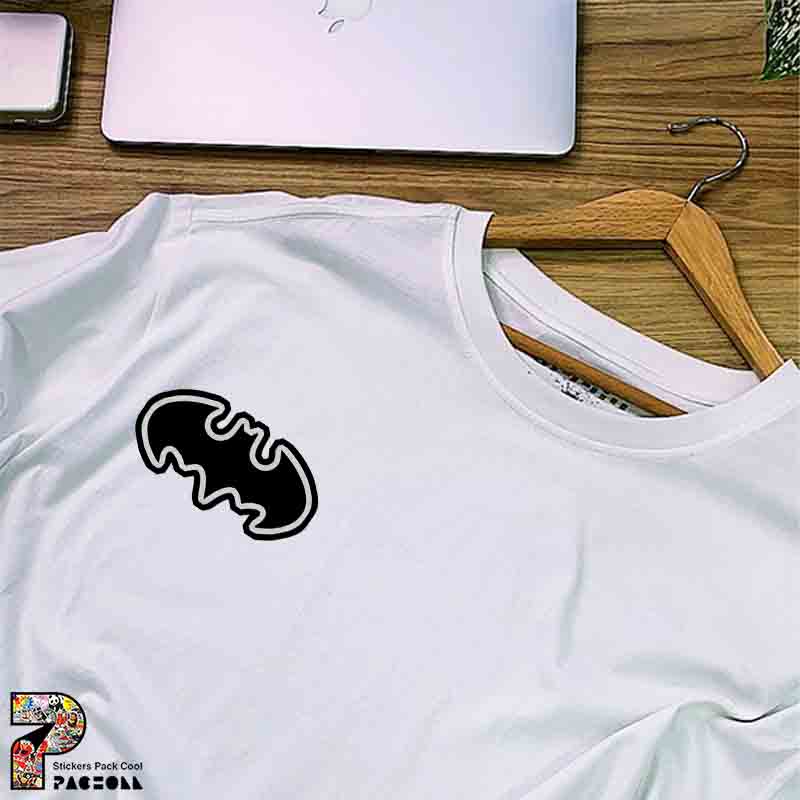 5347 P Sticker Batman استیکر لوگو بتمن طرح خفاش سیاه