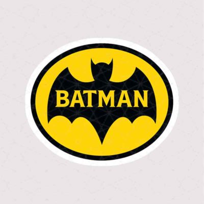 استیکر بتمن کلاسیک به رنگ زرد