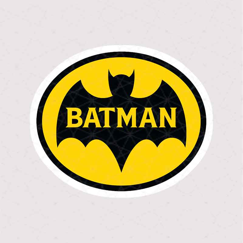 5348 Asli Sticker Batman استیکر بتمن کلاسیک به رنگ زرد