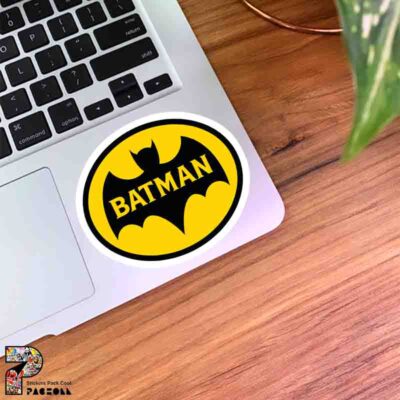 استیکر بتمن کلاسیک به رنگ زرد