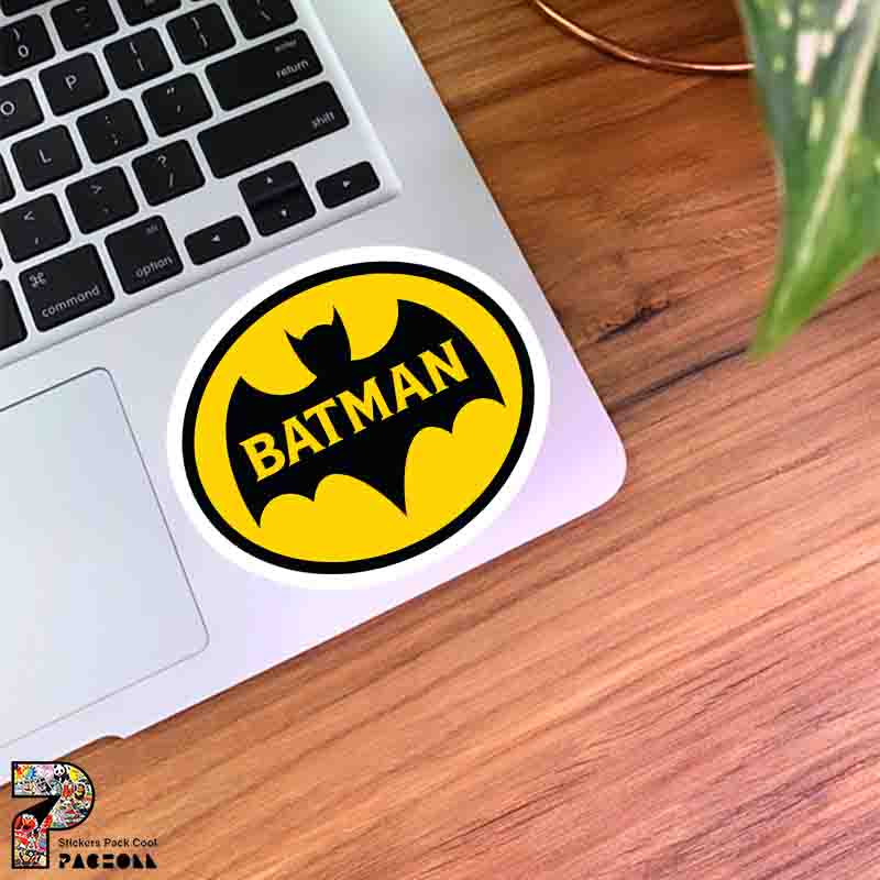5348 K Sticker Batman استیکر بتمن کلاسیک به رنگ زرد