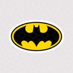 استیکر نشان بتمن کلاسیک زرد و مشکی