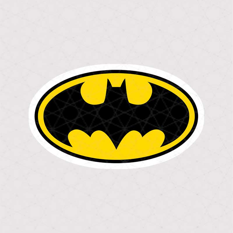 5351 Asli Sticker Batman استیکر نشان بتمن کلاسیک زرد و مشکی