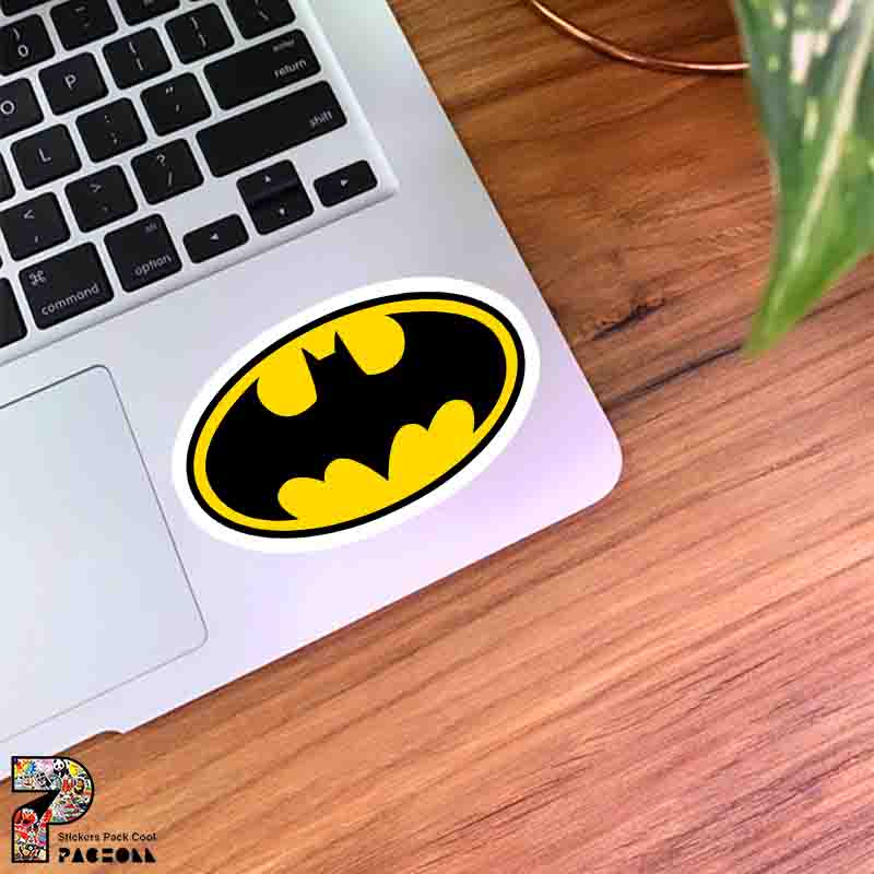 5351 K Sticker Batman استیکر نشان بتمن کلاسیک زرد و مشکی